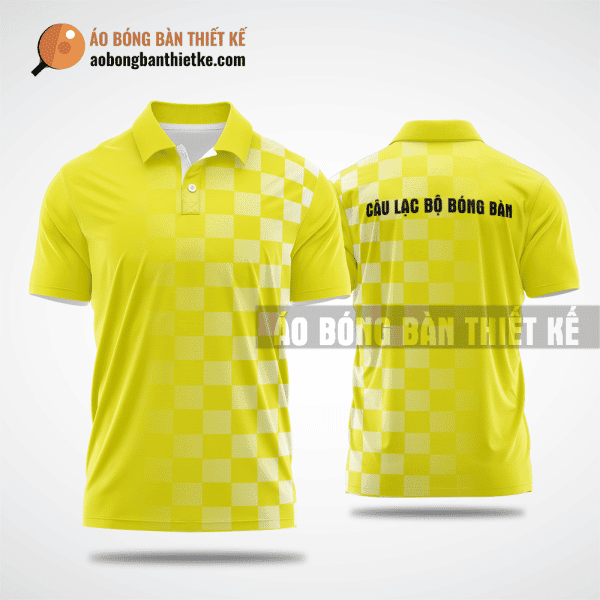 Mẫu áo bóng bàn thiết kế chính hãng tại Bạc Liêu màu vàng ABBTK232