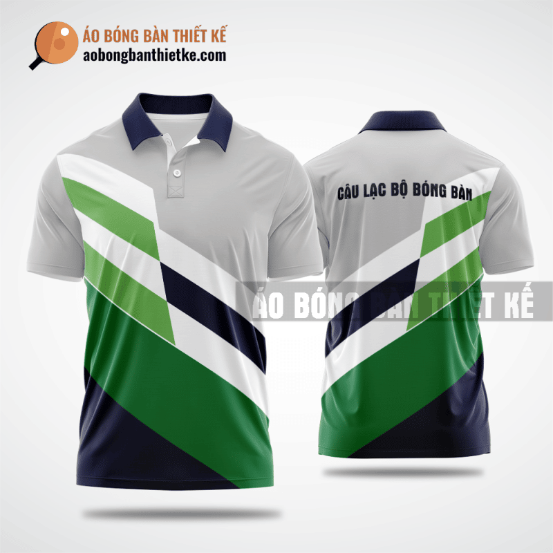 Mẫu áo bóng bàn thiết kế chính hãng tại Đà Nẵng xanh lá ABBTK241