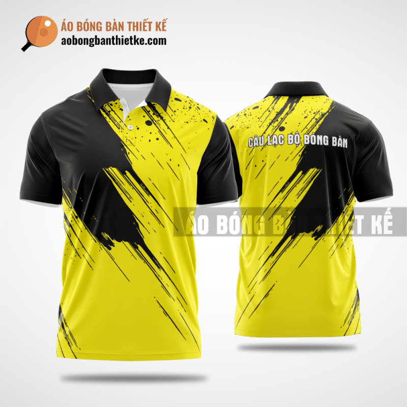 Mẫu áo bóng bàn thiết kế chính hãng tại Quảng Ninh màu vàng ABBTK271