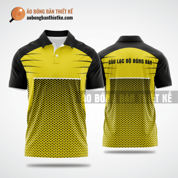 Mẫu áo bóng bàn thiết kế giá rẻ tại Hải Dương màu vàng ABBTK137