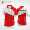 Mẫu áo bóng bàn thiết kế giá rẻ tại Khánh Hòa màu đỏ ABBTK142