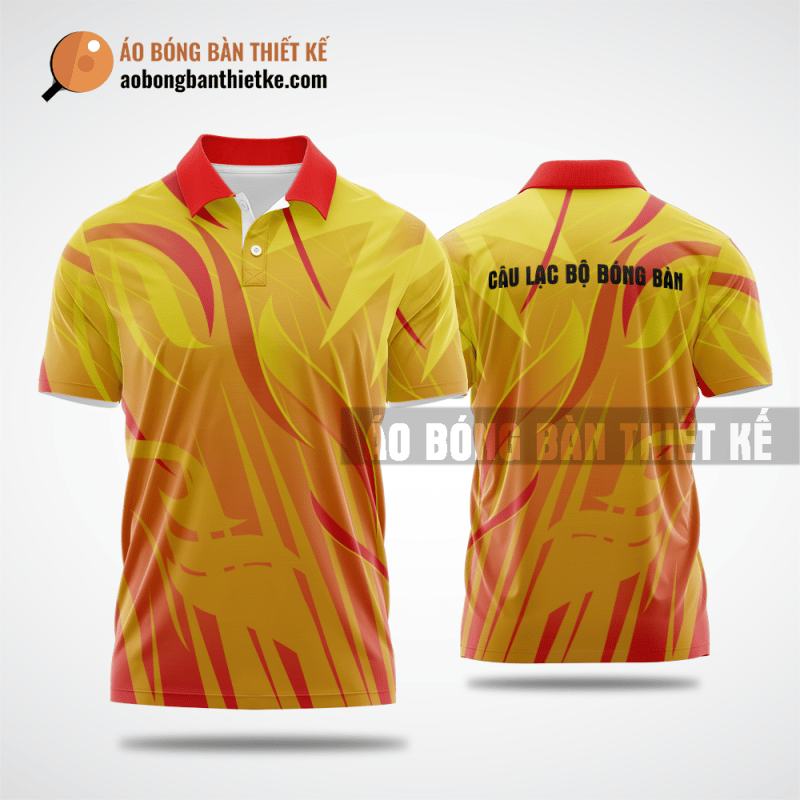 Mẫu áo bóng bàn thiết kế giá rẻ tại Kiên Giang màu vàng ABBTK143