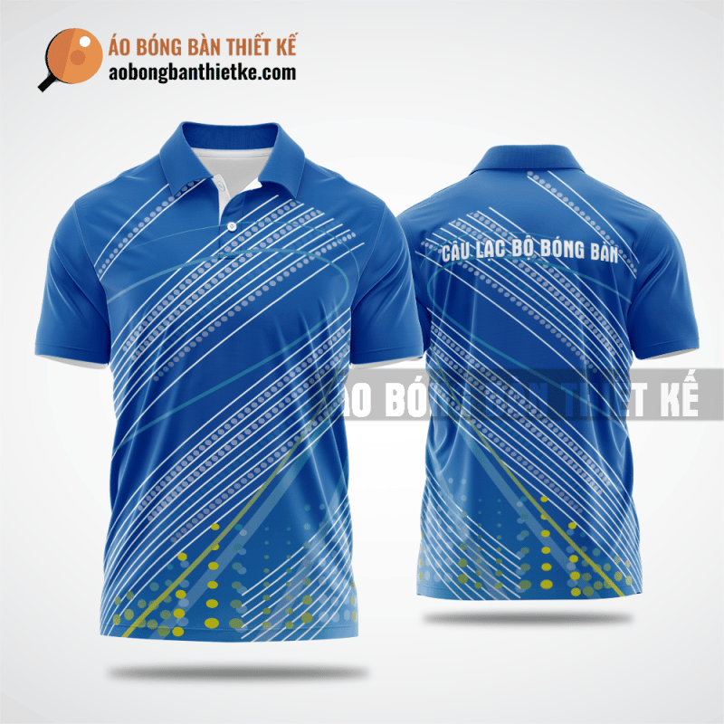 Mẫu áo bóng bàn thiết kế giá rẻ tại Lai Châu màu xanh dương ABBTK145