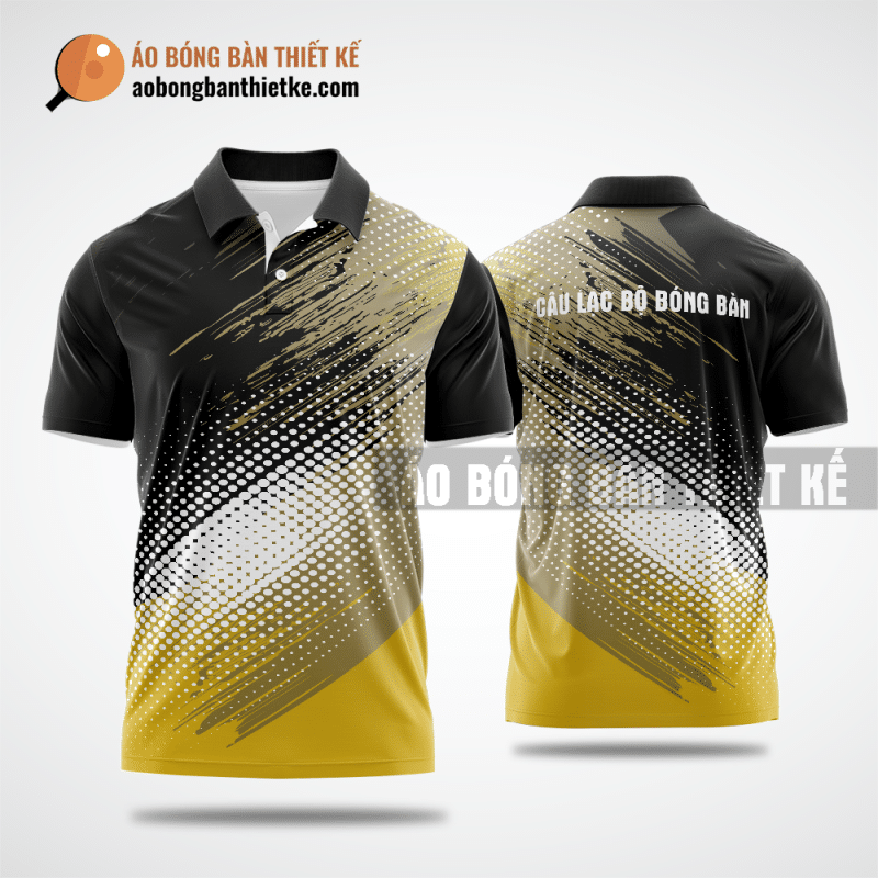 Mẫu áo bóng bàn thiết kế giá rẻ tại Tiền Giang màu vàng ABBTK168