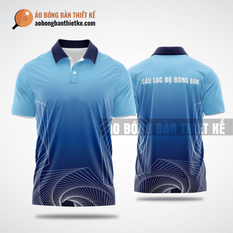 Mẫu áo bóng bàn thiết kế giá rẻ tại huyện Gia Lâm màu xanh da trời ABBTK216