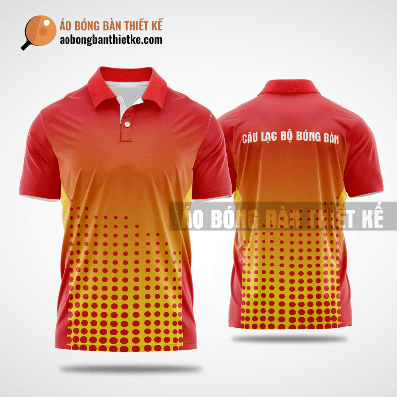 Mẫu áo bóng bàn thiết kế giá rẻ tại huyện Quốc Oai màu đỏ ABBTK222