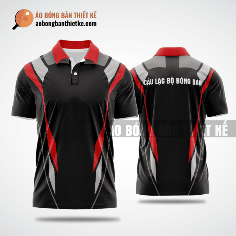 Mẫu áo bóng bàn thiết kế giá rẻ tại quận Hà Đông màu đỏ ABBTK203