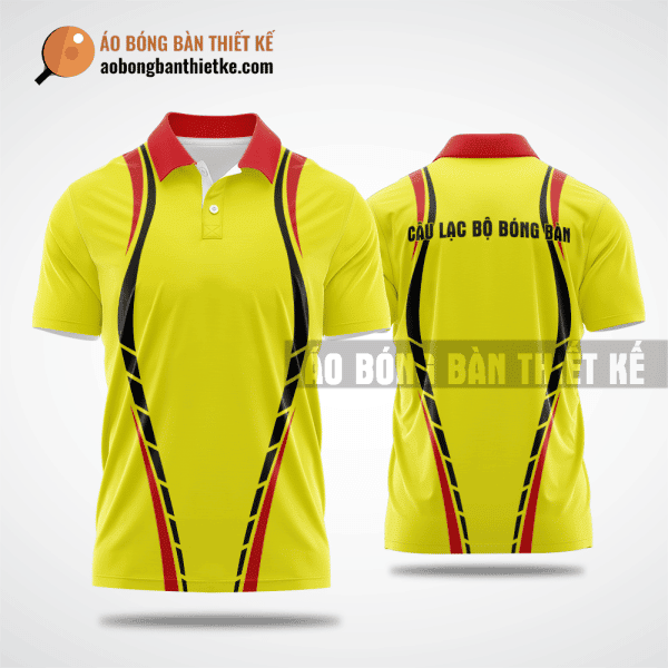 Mẫu áo bóng bàn thiết kế giá rẻ tại quận Hai Bà Trưng màu vàng ABBTK204