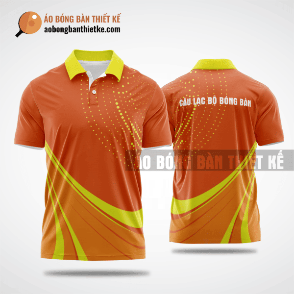 Mẫu áo bóng bàn thiết kế giá rẻ tại quận Thanh Xuân màu cam ABBTK210