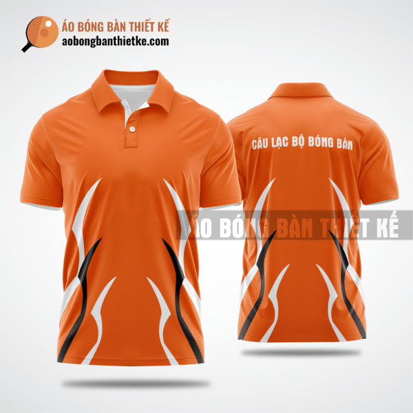 Mẫu áo bóng bàn thiết kế tại Quảng Ninh màu cam ABBTK45