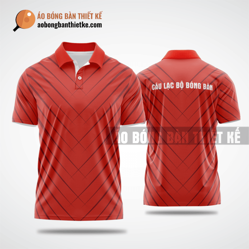 Mẫu áo bóng bàn CLB Đại học Quốc gia Hà Nội màu đỏ thiết kế đẹp ABBTK298