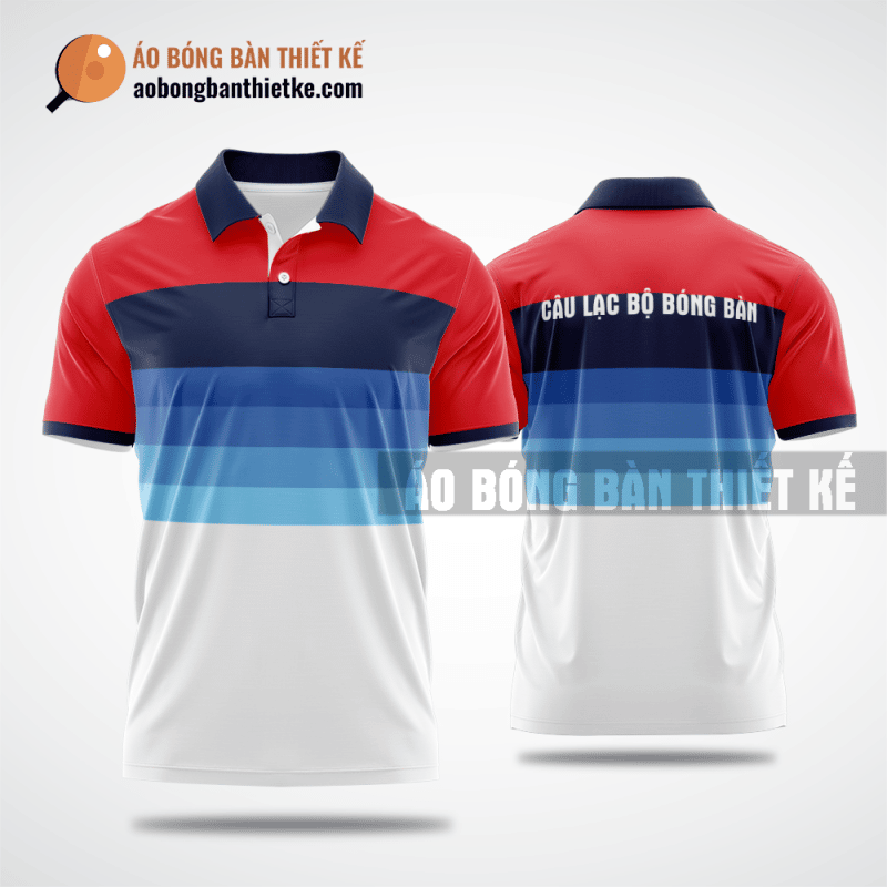 Mẫu áo giải bóng bàn CLB Học viện Âm nhạc Quốc gia Việt Nam màu xanh nước biển thiết kế đẹp ABBTK310
