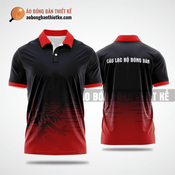 Mẫu áo thi đấu bóng bàn CLB Đại học Kinh tế màu đỏ thiết kế giá rẻ ABBTK305