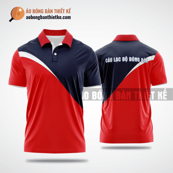 Mẫu áo thun bóng bàn CLB Học viện Hành chính Quốc gia màu đỏ thiết kế chất lượng ABBTK315