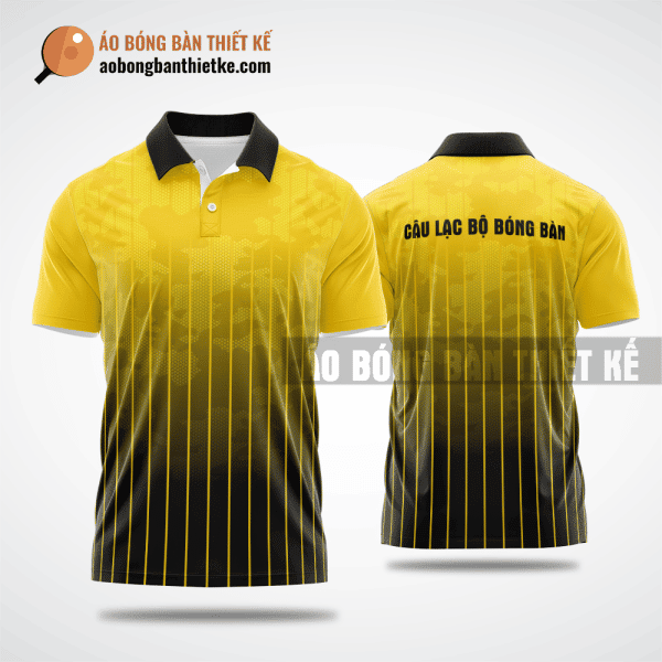 Mẫu áo thun bóng bàn CLB Trường ĐH Giáo dục màu vàng thiết kế cao cấp ABBTK302