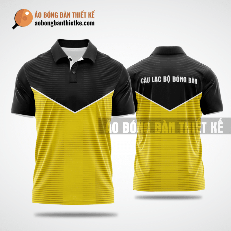 Mẫu in áo bóng bàn CLB Học viện Công nghệ Bưu chính Viễn thông màu vàng tự thiết kế ABBTK313