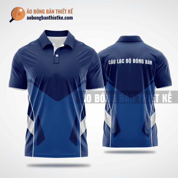 Mẫu in đồng phục bóng bàn CLB Đại học Ngoại ngữ màu xanh dương thiết kế tốt nhất ABBTK306