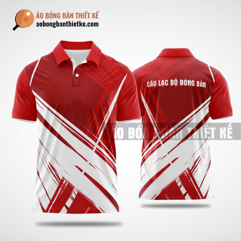 Mẫu áo thi đấu bóng bàn CLB Trường Đại học Công nghệ và Quản lý Hữu nghị màu đỏ ABBTK331