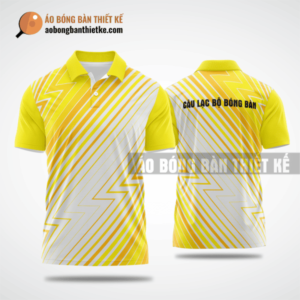 Mẫu may áo bóng bàn CLB Trường Đại học Công đoàn màu vàng thiết kế giá rẻ ABBTK329