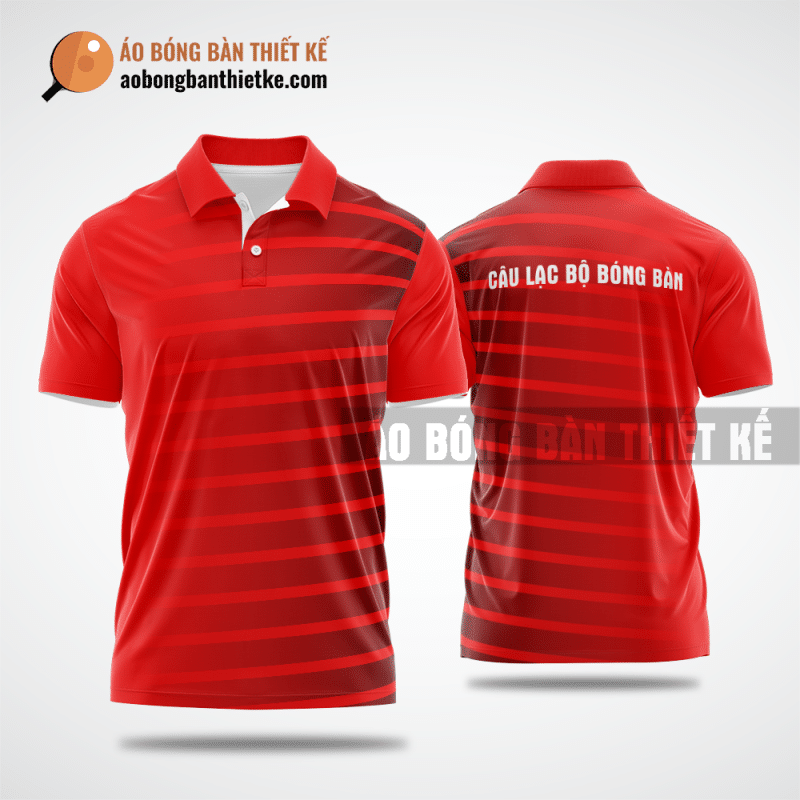 Mẫu áo bóng bàn CLB Trường Đại học Sư phạm Hà Nội màu đỏ thiết kế chất lượng ABBTK363