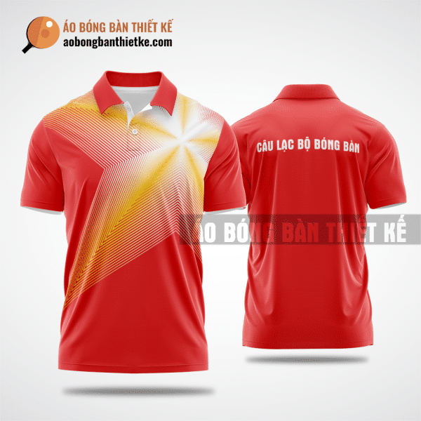 Mẫu may áo bóng bàn CLB Trường Đại học Công nghệ và Quản lý Hữu nghị màu đỏ thiết kế đẹp ABBTK394