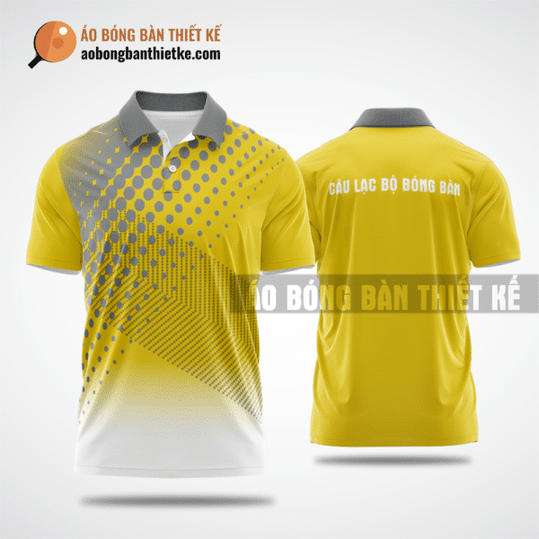 Mẫu áo bóng bàn CLB Cư Kuin màu vàng thiết kế độc đáo ABBTK592