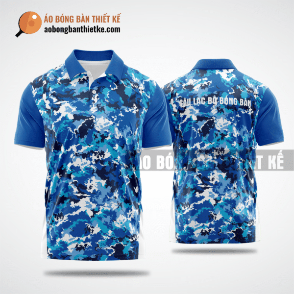 Mẫu áo đấu bóng bàn CLB Hoài Ân màu xanh biển thiết kế nữ ABBTK710