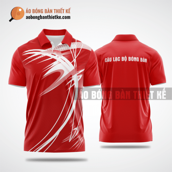 Mẫu áo đồng phục ping pong CLB Hiệp Đức màu đỏ thiết kế độc đáo ABBTK702