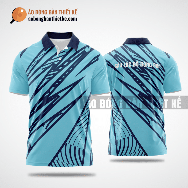 Mẫu áo đồng phục table tennis CLB Bình Liêu màu xanh lơ thiết kế đẳng cấp ABBTK509