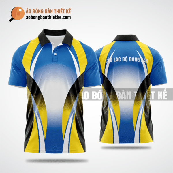 Mẫu áo đồng phục table tennis CLB Cao Lộc màu xanh dương thiết kế sáng tạo ABBTK550