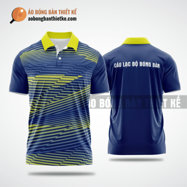 Mẫu áo giải bóng bàn CLB Đăk Glei màu xanh lam thiết kế lạ ABBTK604