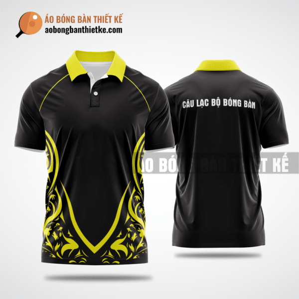 Mẫu áo table tennis jersey CLB Bến Cầu màu đen thiết kế tốt nhất ABBTK500