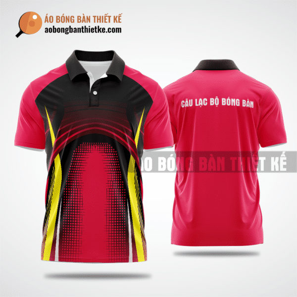 Mẫu áo thi đấu bóng bàn CLB Châu Đức màu hồng thiết kế đẹp ABBTK558