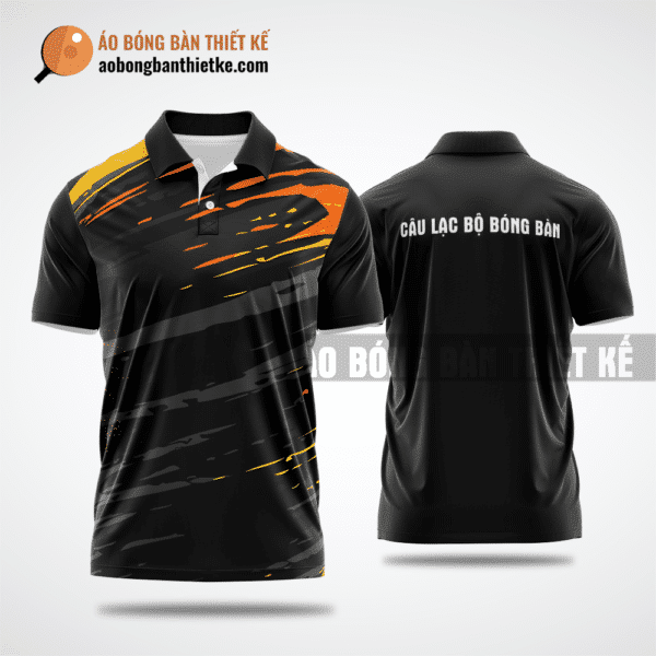 Mẫu áo thi đấu bóng bàn CLB Đức Thọ màu đen thiết kế giá rẻ ABBTK653