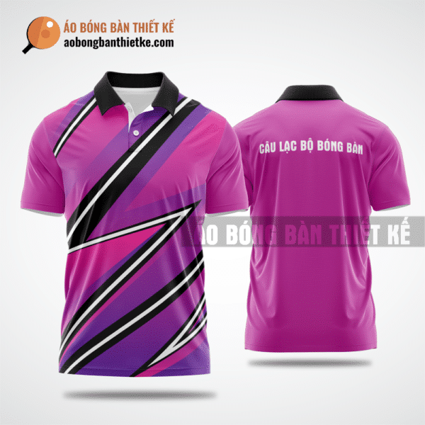 Mẫu áo thun bóng bàn CLB Đắk R'lấp màu tím thiết kế giá rẻ ABBTK609