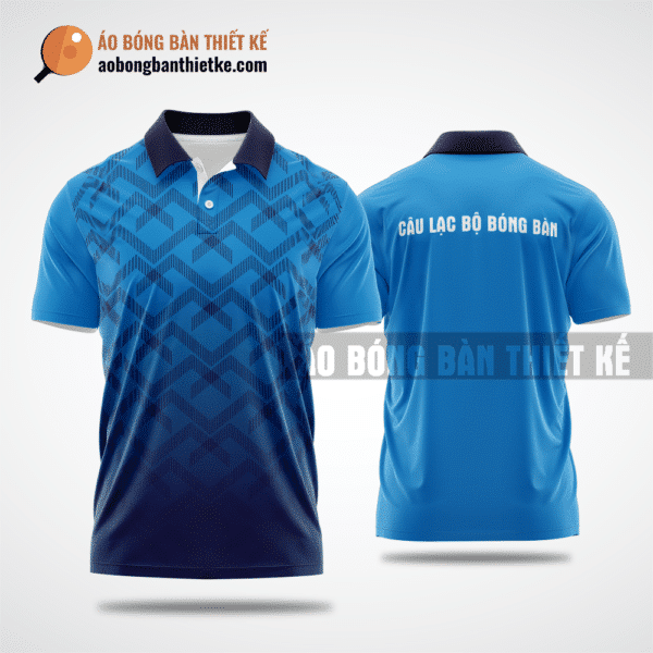Mẫu áo thun bóng bàn CLB Hai Bà Trưng màu xanh da trời thiết kế độc ABBTK691