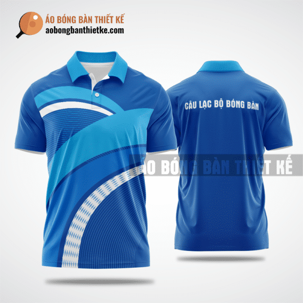 Mẫu áo thun bóng bàn CLB Hóc Môn màu xanh dương thiết kế giá rẻ ABBTK719