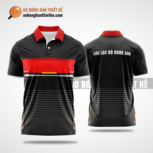 Mẫu ping pong T-shirt CLB Cần Giuộc màu đen thiết kế tốt nhất ABBTK544