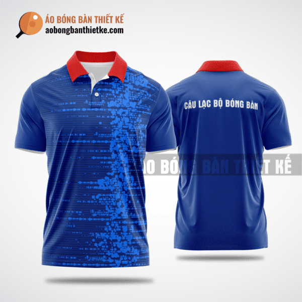 Mẫu ping pong T-shirt CLB Cờ Đỏ màu xanh dương thiết kế chất lượng ABBTK585