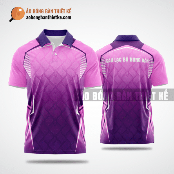 Mẫu table tennis T-shirt CLB Bến Lức màu tím thiết kế nam ABBTK501