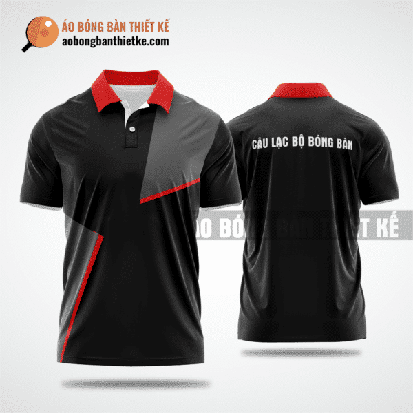 Mẫu table tennis T-shirt CLB Kiên Hải màu đen thiết kế phong cách ABBTK747
