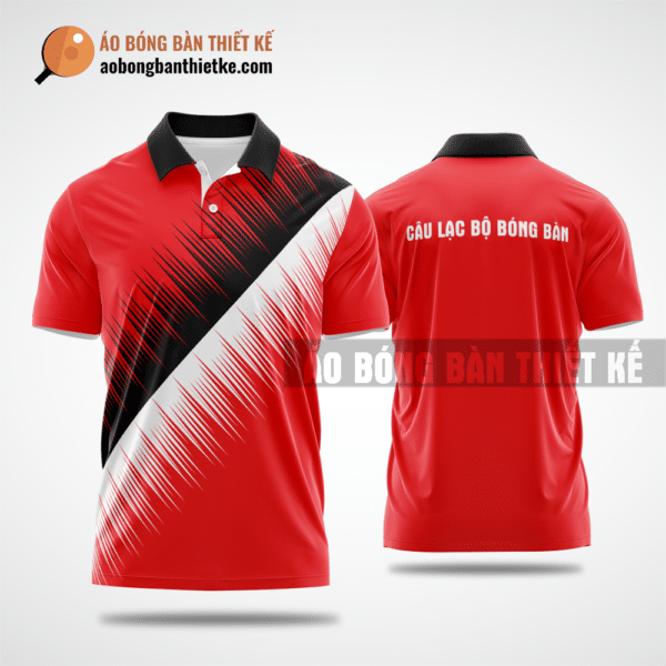 Mẫu table tennis T-shirt CLB Nam Bình màu đỏ thiết kế sang trọng ABBTK706