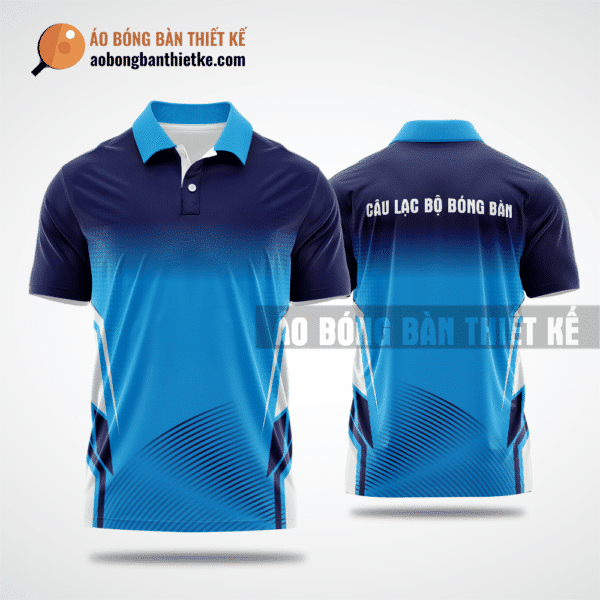 Mẫu table tennis uniform CLB Cần Giờ màu xanh lam thiết kế giá rẻ ABBTK543