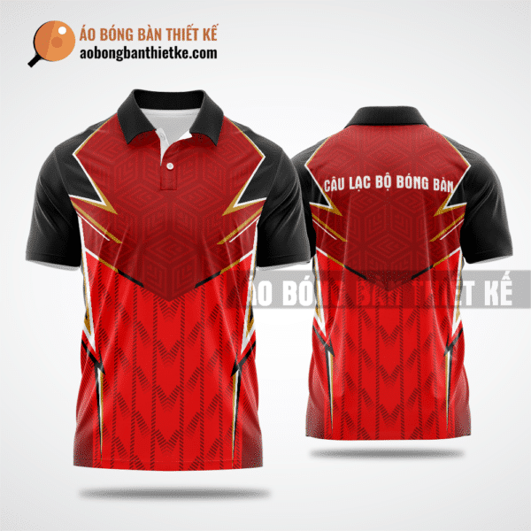 Mẫu table tennis uniform CLB Hoa Lư màu đỏ thiết kế đẳng cấp ABBTK707