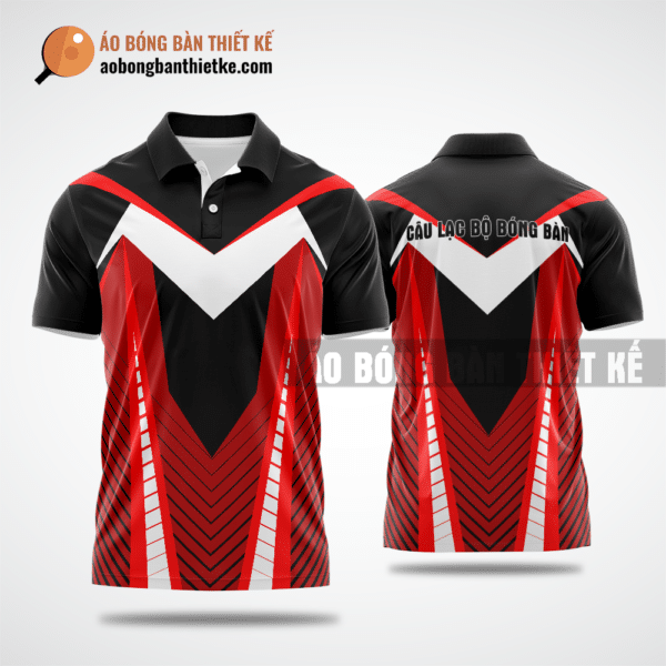 Mẫu áo đồng đội bóng bàn CLB Long Biên màu đỏ thiết kế sang trọng ABBTK794