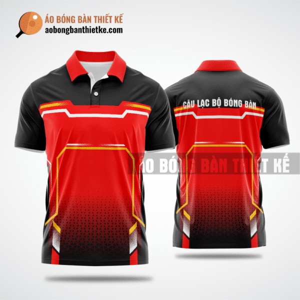 Mẫu áo đồng phục bóng bàn CLB Móng Cái màu đỏ thiết kế lạ ABBTK824