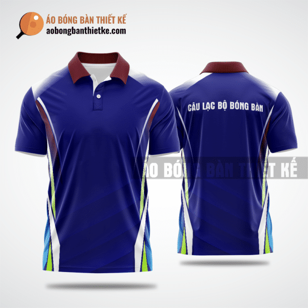 Mẫu áo đồng phục table tennis CLB Mường Ảng màu xanh lam thiết kế cao cấp ABBTK826