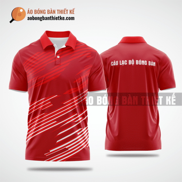 Mẫu áo table tennis CLB Lý Nhân màu đỏ thiết kế tốt nhất ABBTK808