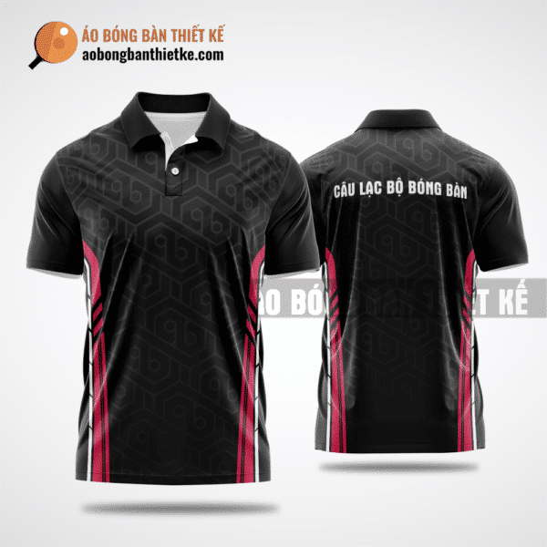 Mẫu áo table tennis jersey CLB Mường Khương màu đen thiết kế uy tín ABBTK828