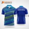 Mẫu áo thi đấu bóng bàn CLB Lục Ngạn màu xanh dương thiết kế cao cấp ABBTK804